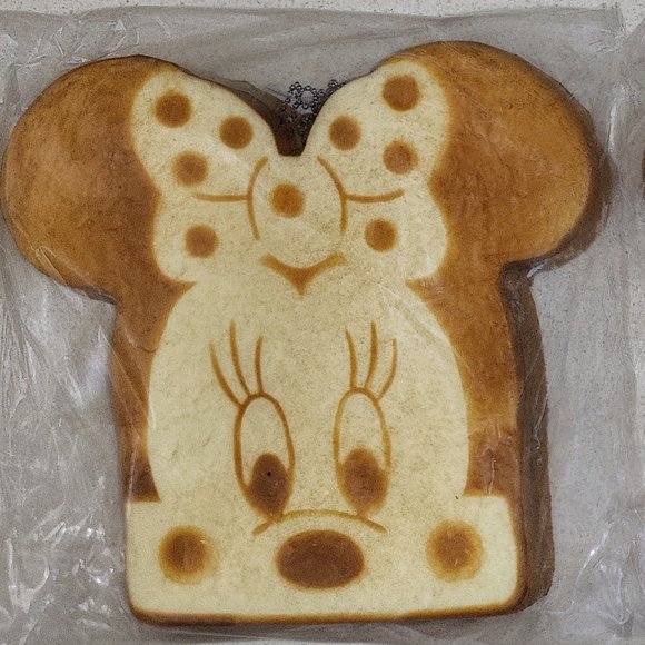 Disney Minnie Mouse bread toast soft squishy toy cell phone mobile strap - Picture 1 of 2